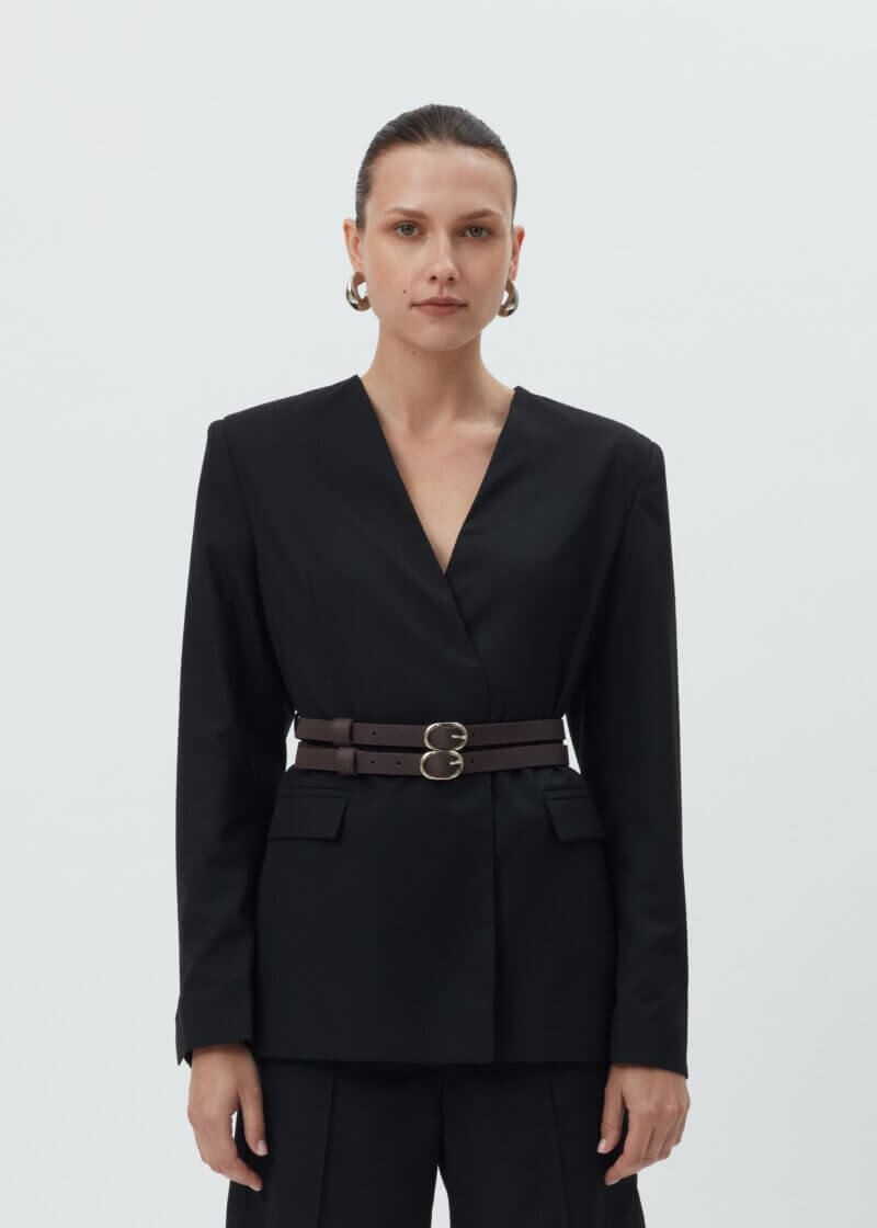 Alternative view of Collarlless Black Blazer