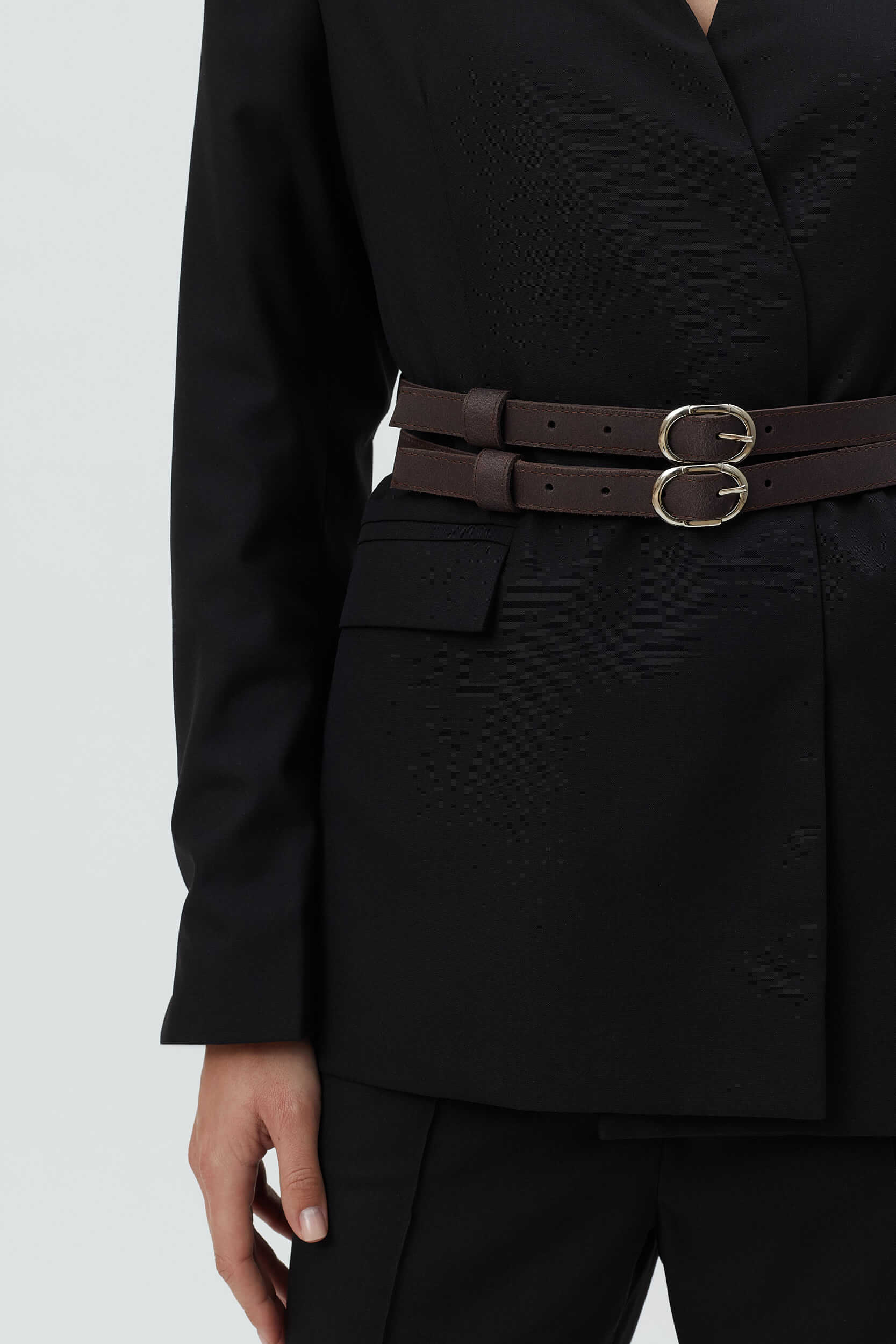 Collarlless Black Blazer - Image 6